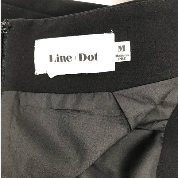 Line + Dot Cecil Black Off Shoulder Mini Dress M Party Stretch - Picture 7 of 8